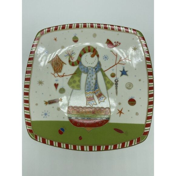 Belk Home Accents Wishes and Wonder 4 Fine China Holiday Plates - Picture 8 of 10